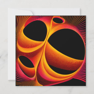A Much Manipulated Mandelbrot Fractal Square Invitation