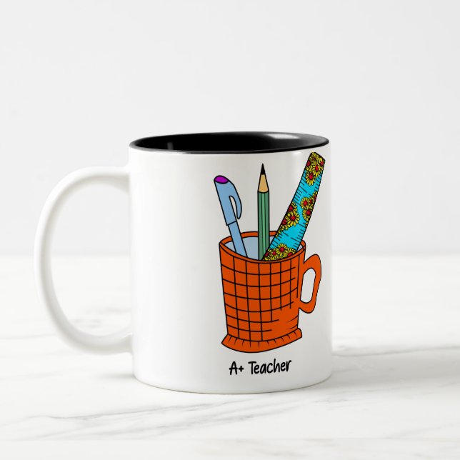 A+ Mug café enseignant | Cadeau d'appréciation de  (Gauche)