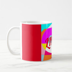 A mug for Linda mixed coloured design
