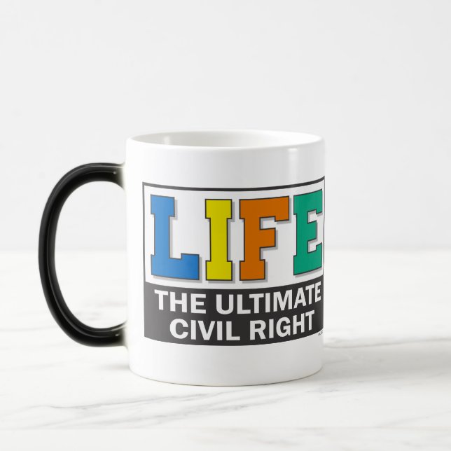 A mug for sharing your pro-life beliefs. (Left)