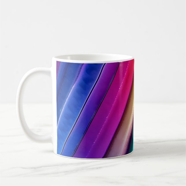 A mug with bright and bold colours (Left)