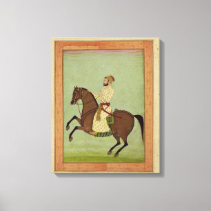 A Mughal Noble on Horseback, c.1790, from the Larg Canvas Print