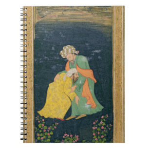 A Mullah bowing down to a man in Iranian dress who Notebook