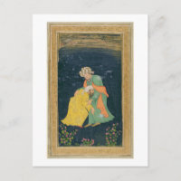 A Mullah bowing down to a man in Iranian dress who