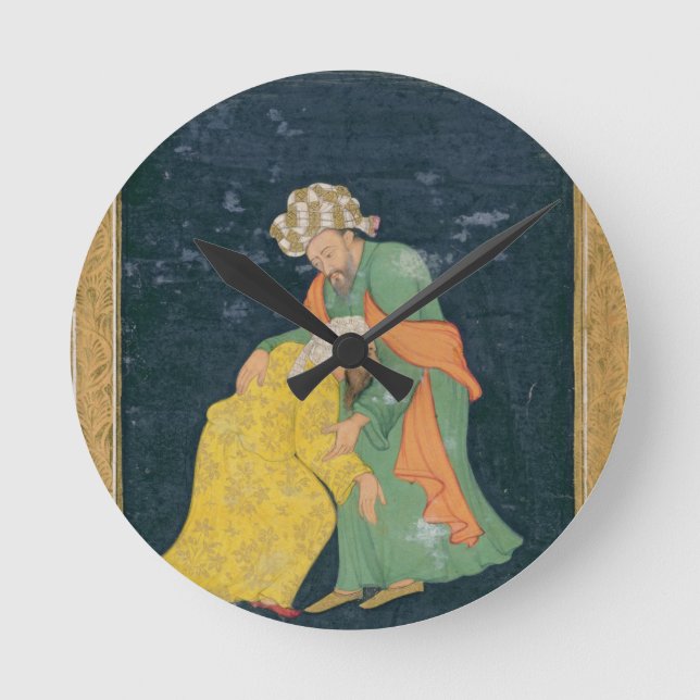 A Mullah bowing down to a man in Iranian dress who Round Clock (Front)