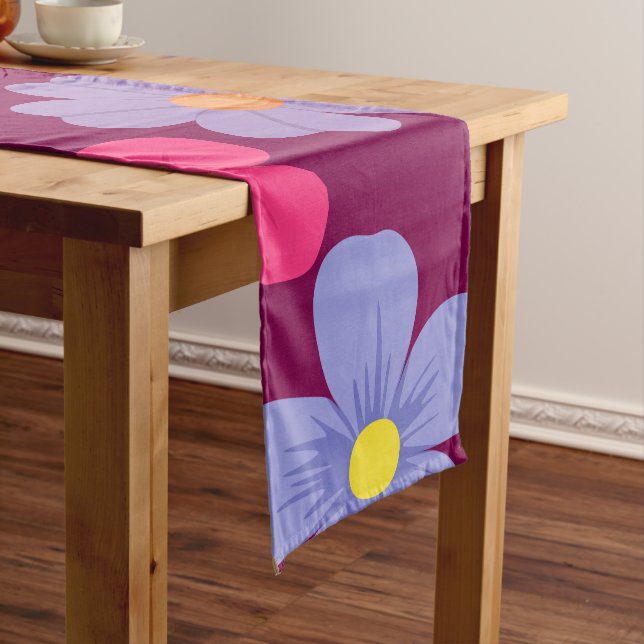 A Multi Colour Flowers Design Long Table Runner (In Situ)