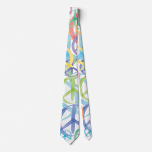 A Multitude of Peace Signs Tie
