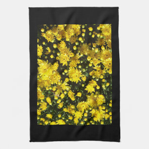 A Multitude of Yellow Mums Kitchen Towel
