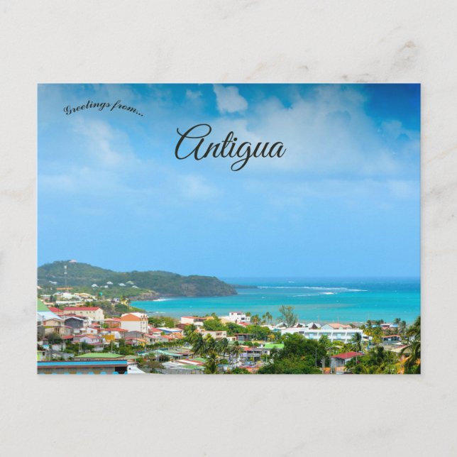 A Municipality on the Southern Coast of Antigua Postcard (Front)