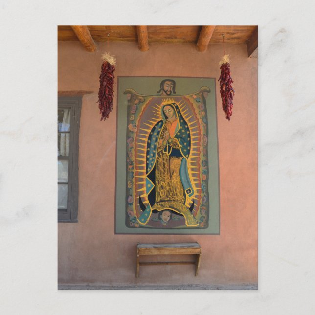 A Mural of Our Lady of Guadalupe, New Mexico  Postcard (Front)