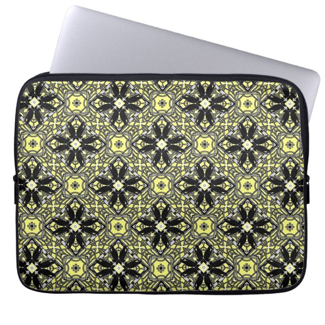 A Murder Of Crows Kaleidoscope Square Laptop Sleeve (Front)