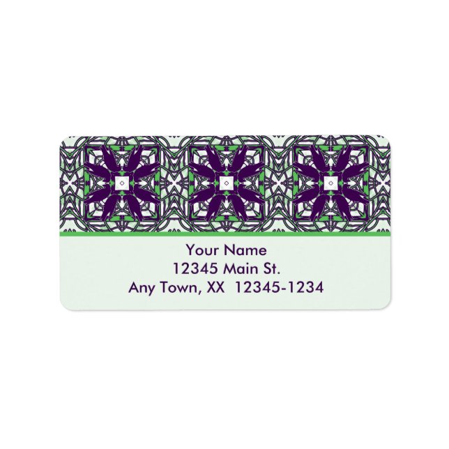 A Murder Of Crows Purple Kaleidoscope Square  Label (Front)