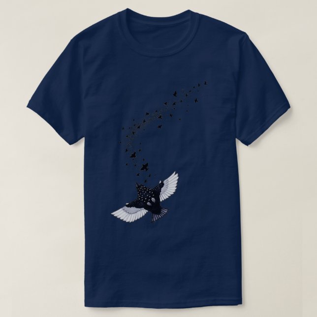 A Murmuration of Starlings T-Shirt (Design Front)