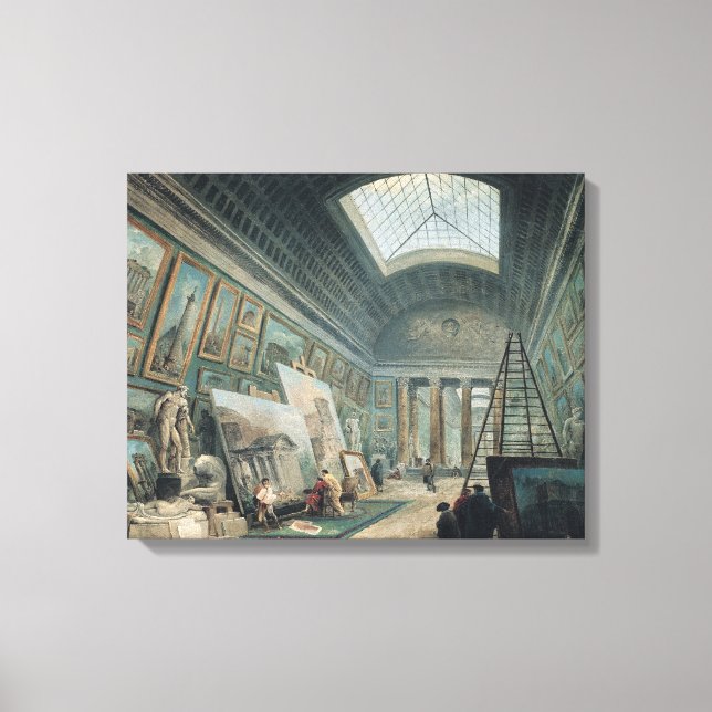 A Museum Gallery with Ancient Roman Art Canvas Print (Front)