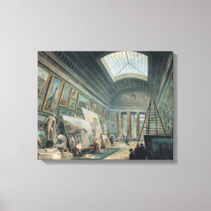 A Museum Gallery with Ancient Roman Art Canvas Print