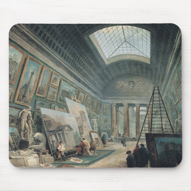 A Museum Gallery with Ancient Roman Art Mouse Pad (Front)