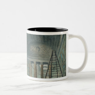 A Museum Gallery with Ancient Roman Art Two-Tone Coffee Mug