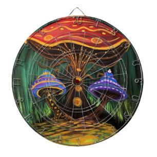 A Mushroom World Dartboard