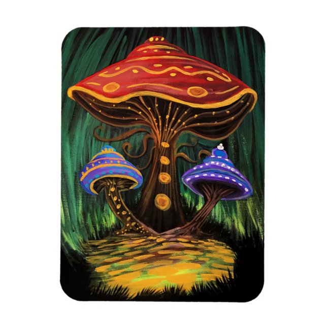 A Mushroom World Magnet (Vertical)