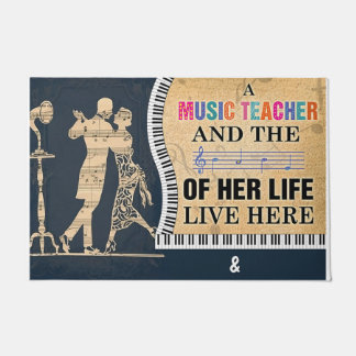 A Music Teacher Gift doormat, Music Lovers Doormat