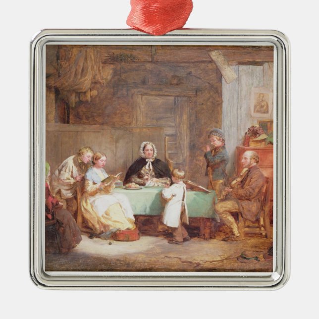 A Musical Evening (oil on canvas) 2 Metal Ornament (Front)