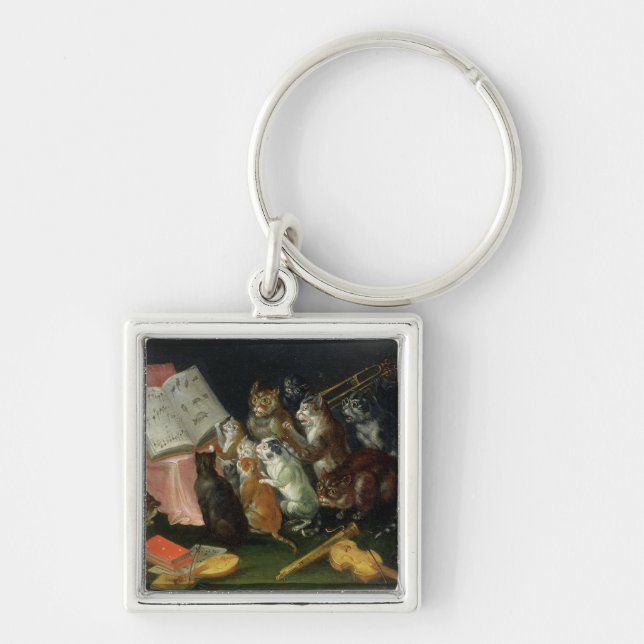 A Musical Gathering of Cats Keychain (Front)