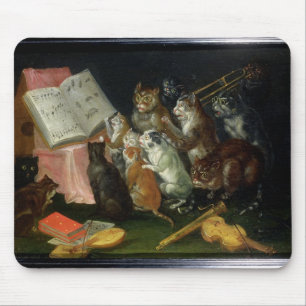 A Musical Gathering of Cats Mouse Pad