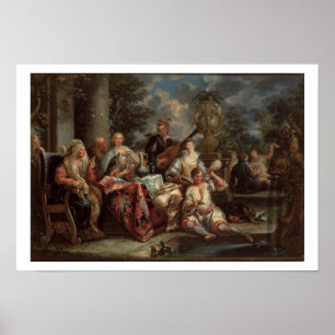 A Musical Interlude on a Patio (pair with 59639) Poster