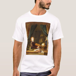 A Musician Playing a Violin by a Draped Casement T-Shirt