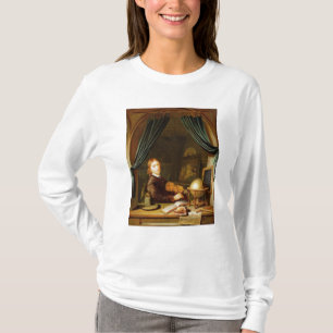 A Musician Playing a Violin by a Draped Casement T-Shirt