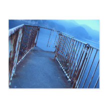 A mysterious and blue-gray and desolate seaside