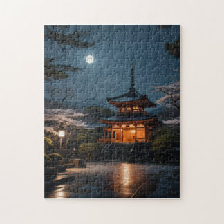 a mysterious Japanese night Jigsaw Puzzle
