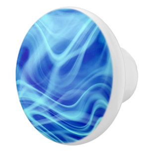 A Mystical Blue Fog  Ceramic Knob