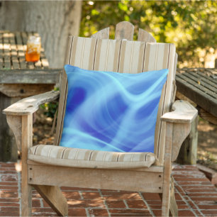 A Mystical Blue Fog Outdoor Pillow