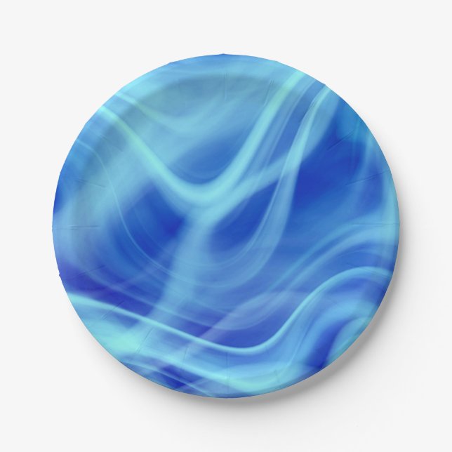 A Mystical Blue Fog  Paper Plate (Front)