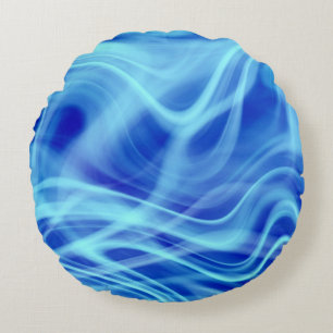 A Mystical Blue Fog  Round Pillow