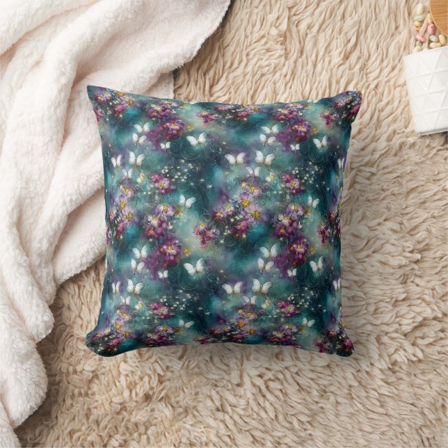 A Mystical Butterfly Series Design 11 Throw Pillow (Blanket)