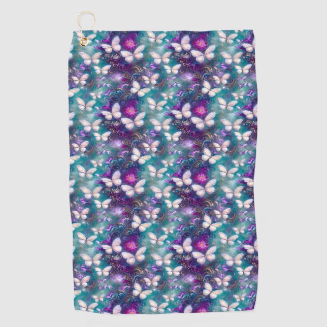 A Mystical Butterfly Series Design 1 Golf Towel (Front)