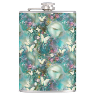 A Mystical Butterfly Series Design 3 Hip Flask