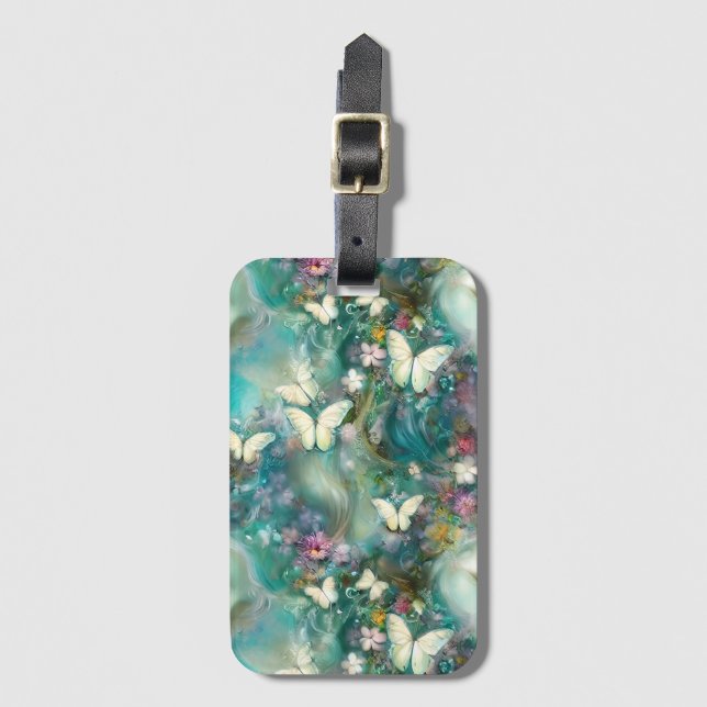 A Mystical Butterfly Series Design 3 Luggage Tag (Front Vertical)