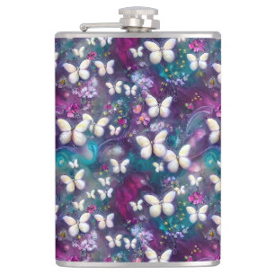 A Mystical Butterfly Series Design 5 Hip Flask