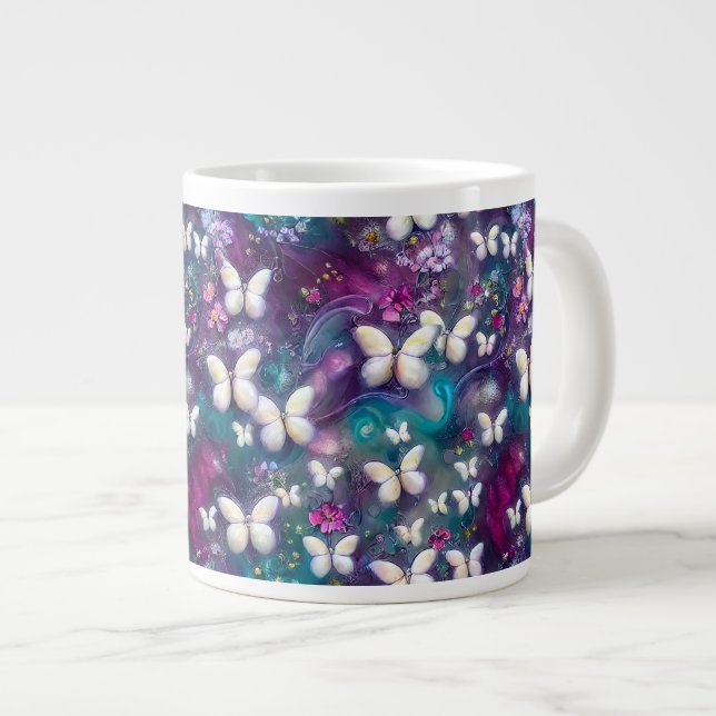 A Mystical Butterfly Series Design 5 Large Coffee Mug (Front Right)