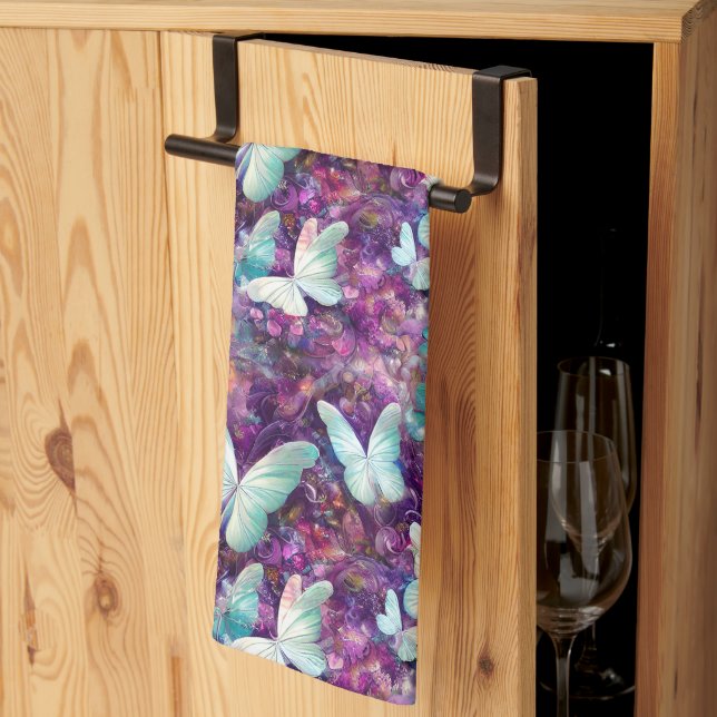 A Mystical Butterfly Series Design 7 Kitchen Towel (Thirds Fold)
