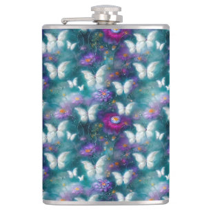 A Mystical Butterfly Series Design 9 Hip Flask