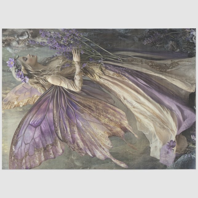 A Mystical Lavender Fairy Series Design #4 Tissue Paper (Front)