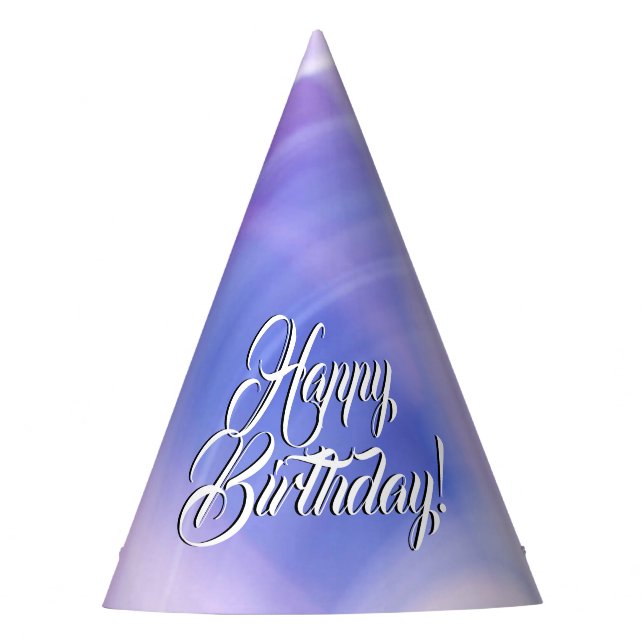 A Mystical Pastel Fog Happy Birthday Party Hat (Front)