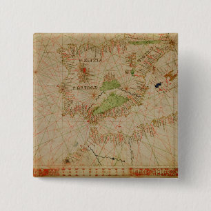 A nautical atlas 2 inch square button