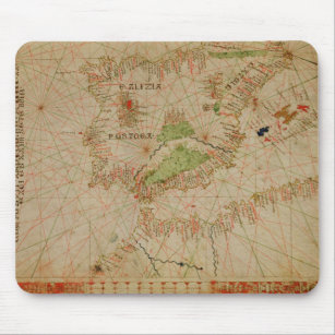 A nautical atlas mouse pad