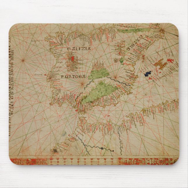 A nautical atlas mouse pad (Front)