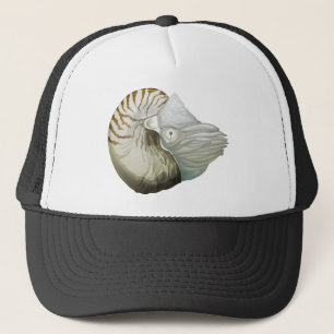 A nautilus trucker hat